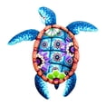 thumbnail image 1 of Metal Turtle Home Art Garden Hanging Ornament Decoración de esculturas Decoración de sala de estar única para baño interior al aire libre azul, 1 of 9