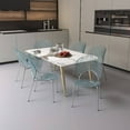 thumbnail image 3 of LeisureMod Opulent Series Modern Smoke Dining Chair Set of 2, 3 of 8