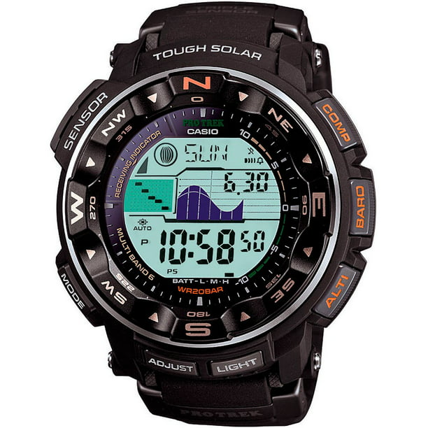 Casio Pro Pathfinder Black Tough Men's Outdoor Wrist Watch - PRW2500R-1 - Walmart.com