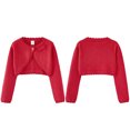 thumbnail image 5 of GYRATEDREAM Girls' Long Sleeve Knitted Bolero Cardigan Kids Button Closure Shrug Dress Sweaters Cropped Jacket Cover Up Tops, 5 of 6