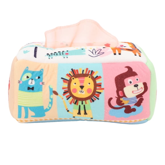 Juguete De Caja De Pañuelos Para Bebé, Juguete De Caja De Pañuelos Infantil De Dibujos Animados De Educación Temprana Colores Ricos Y Suaves Para Niños Para Bebés
