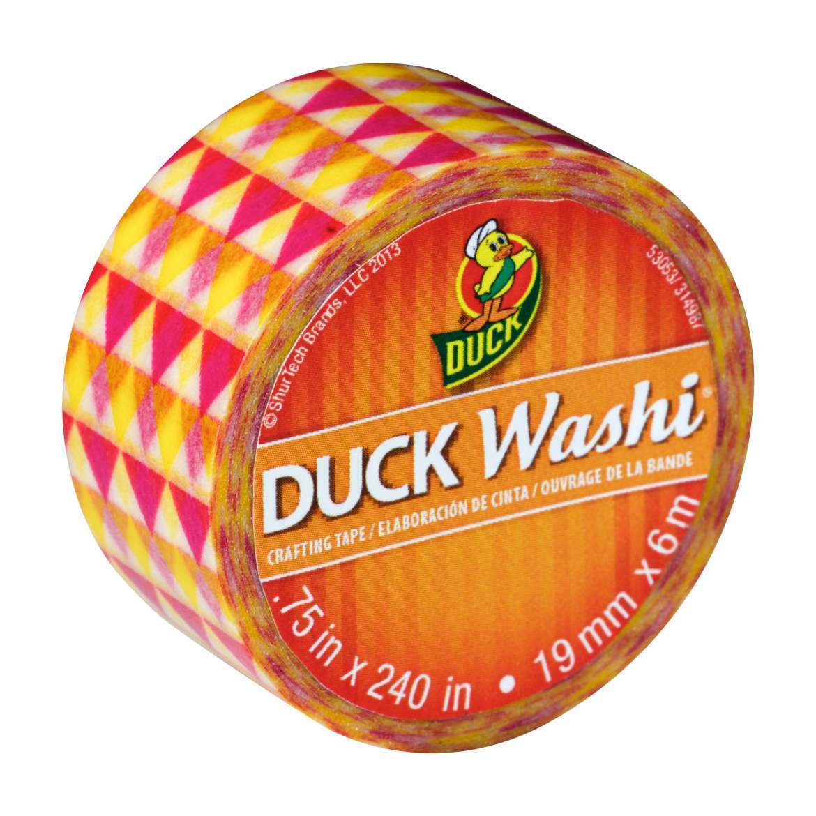 Duck Brand Washi 0.75"x6.67 Yd Triangle Print Crafting Tape