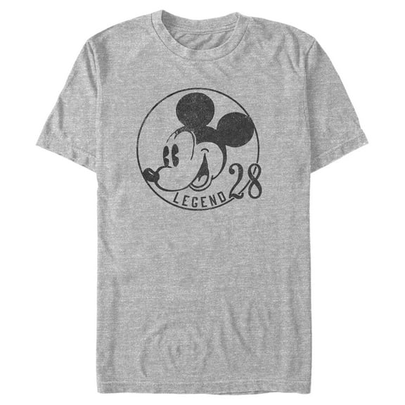 Men's Mickey & Friends Mickey Mouse Vintage Legend 28 Graphic Tee Athletic Heather 2X Large