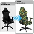 thumbnail image 5 of HUIACONG Camo Dinosaur Gaming Chair Covers 4 Piece Cat Scratch Proof Desk Chairs Covers Slipcover Protectors with Straps and Zipper for Home, Office Decorations, 5 of 8