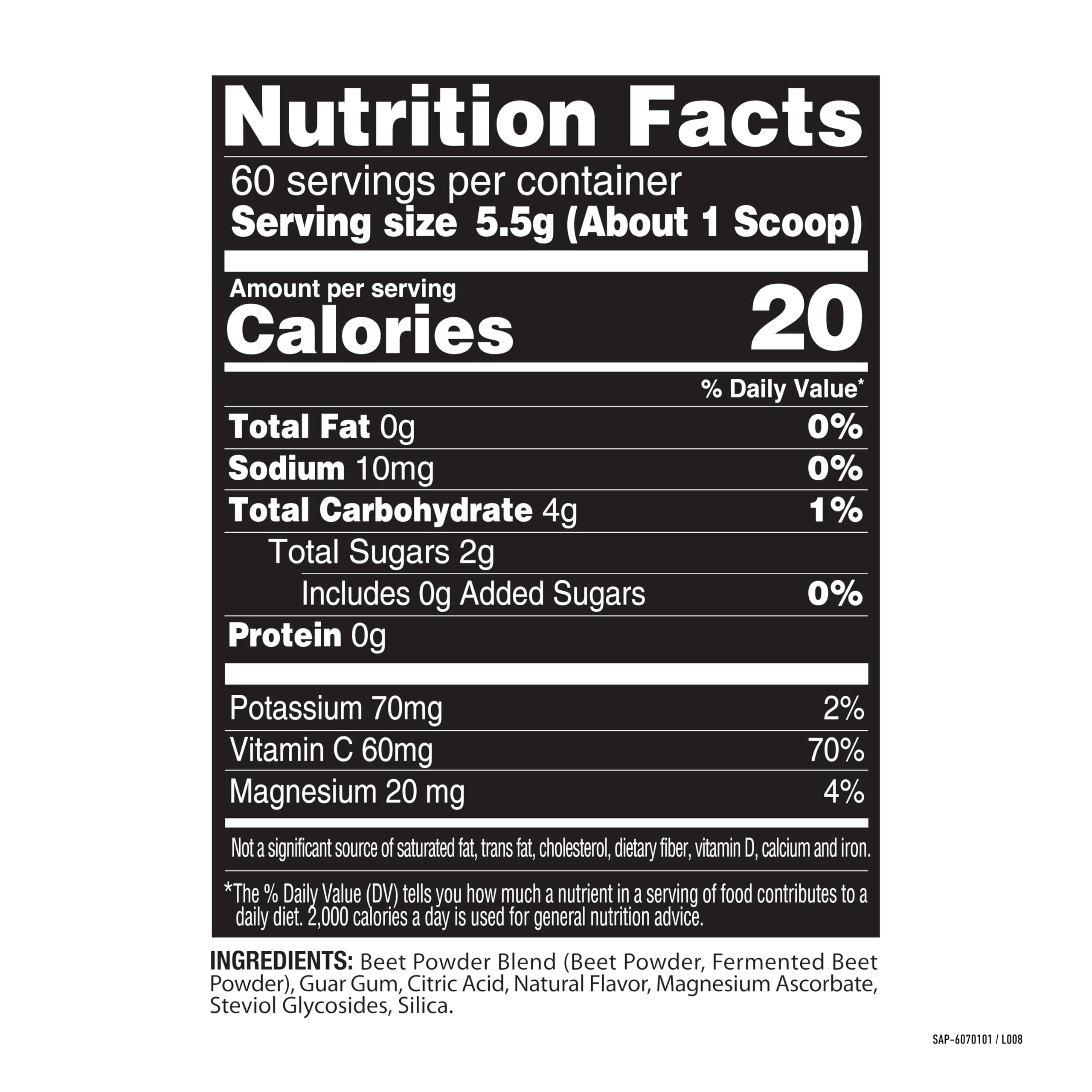 Nature Fuel Power Beets Powder, Delicious Mixed Berry, Concentrated Superfood Supplement, Supports Circulation, Natural Energy & Stamina, Non-GMO, 60 Servings (Packaging May Vary)