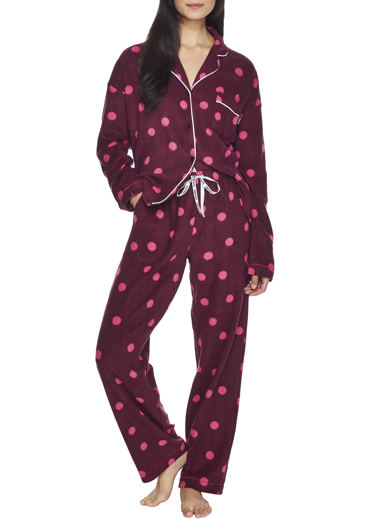 DKNY Sleepwear Womens Fleece Pajama Set Style-Y2822497 - Walmart.com