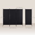 thumbnail image 3 of HOMCOM 6' 3 Panel Room Divider, Double Hinged Privacy Screen, Black, 3 of 10