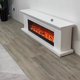 thumbnail image 3 of New Fireplace TV Table Luxury Table Simulate Flames Modern Living Room Furniture My Lux Decor Round, 3 of 6