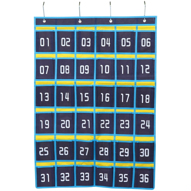 ColoMX Organizador de pared para el aula: Bolsa de 36 compartimentos para guardar teléfonos móviles y bolsillos. Ideal para oficina y escuela.