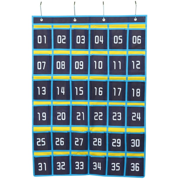 ColoMX Organizador de pared para el aula: Bolsa de 36 compartimentos para guardar teléfonos móviles y bolsillos. Ideal para oficina y escuela.