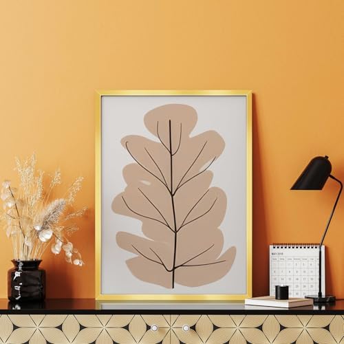 24x32 Picture Frame for Wall Display, 24x32 Gold Picture Frame with HD Plexiglas, 24 x 32 Poster Frame 1 Pack, Display Frame for Vertical or Horizontal, Classic Collection