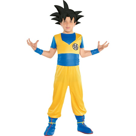Party City Dragon Ball Super Goku Costume for Children, Includes Jumpsuit, Headpiece, Wristbands, and