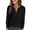 #53Black, variant on Women's Casual Waffle Knit Shirts Long Sleeve Blouse Button Up V Neck Tunic Pullover Top