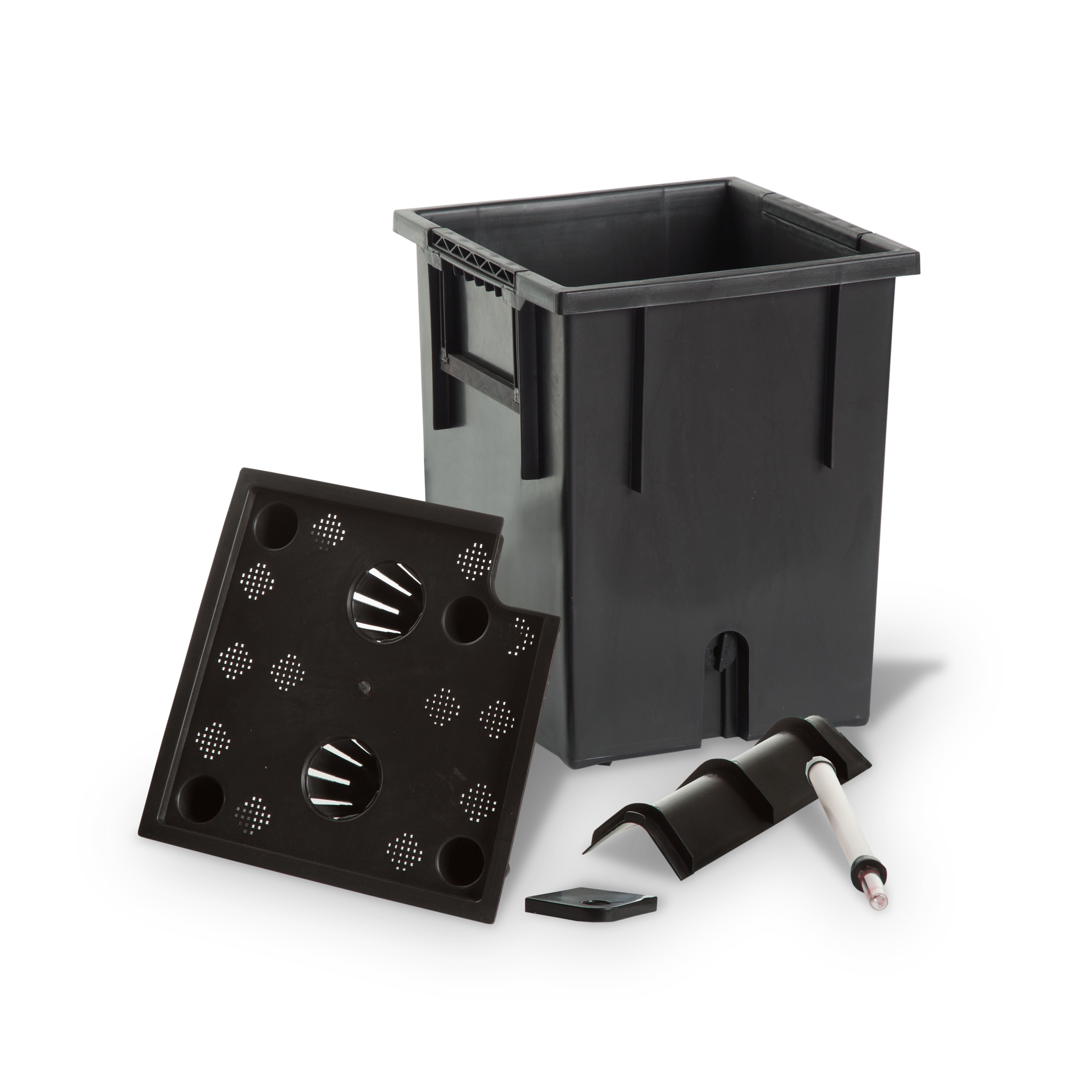 Algreen Modena 30" Self-Watering Planter, Square Taper, Gloss Red