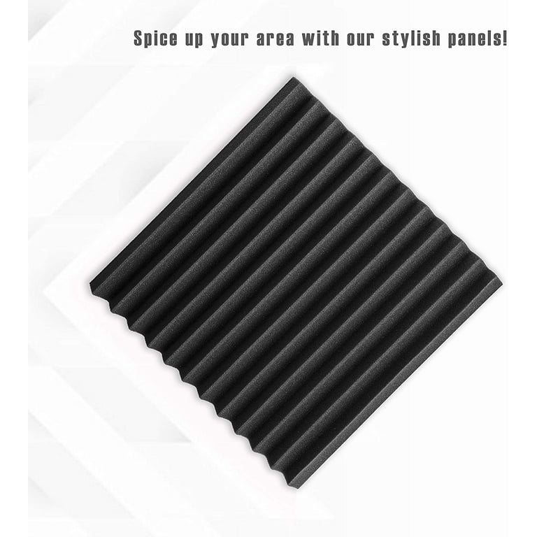 Fstop Labs Acoustic Foam Panels Wedge Tiles 12 Pack 2x12x12 Black