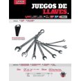 thumbnail image 2 of Jgo 8 Llaves Combinadas Métricas Pulido Espejo Rack Urrea Urrea 1200JM, 2 of 2