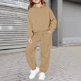 thumbnail image 2 of Children's Casual Solid Color Sweatshirt and Pants Two Piece Set, 2 of 7