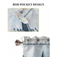 thumbnail image 6 of Country Star Blue 2 Panel Kitchen Curtains for Small Windows, Farmhouse Vintage Branches Wooden Bathroom Tier Curtain, Short Window Treatment for Bedroom/Living Room 55"x36", 6 of 6