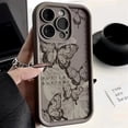 thumbnail image 3 of INS Retro Butterfly Silicone Phone Case For iPhone 11 12 13 14 15 Pro Max Plus XS X XR SE2020 Shockproof Bumper Back Cases Cover, 3 of 5