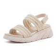 thumbnail image 2 of Sandalias Punta Abierta Cuña Anti Slip para Viajes Al Aire Libre (beige 39), 2 of 9