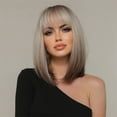 thumbnail image 6 of European Style Women Synthetic Wig Straight Short Hair Gray Headband Fiber, 6 of 7
