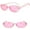 Clear Pink, variant on Oval Frame Sunglasses Cow Color Sun Shades Glasses Small Women Eyeglasses