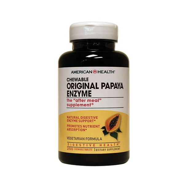 American Health Original Papaya Enzyme Chewable 250 Tablets Walmart