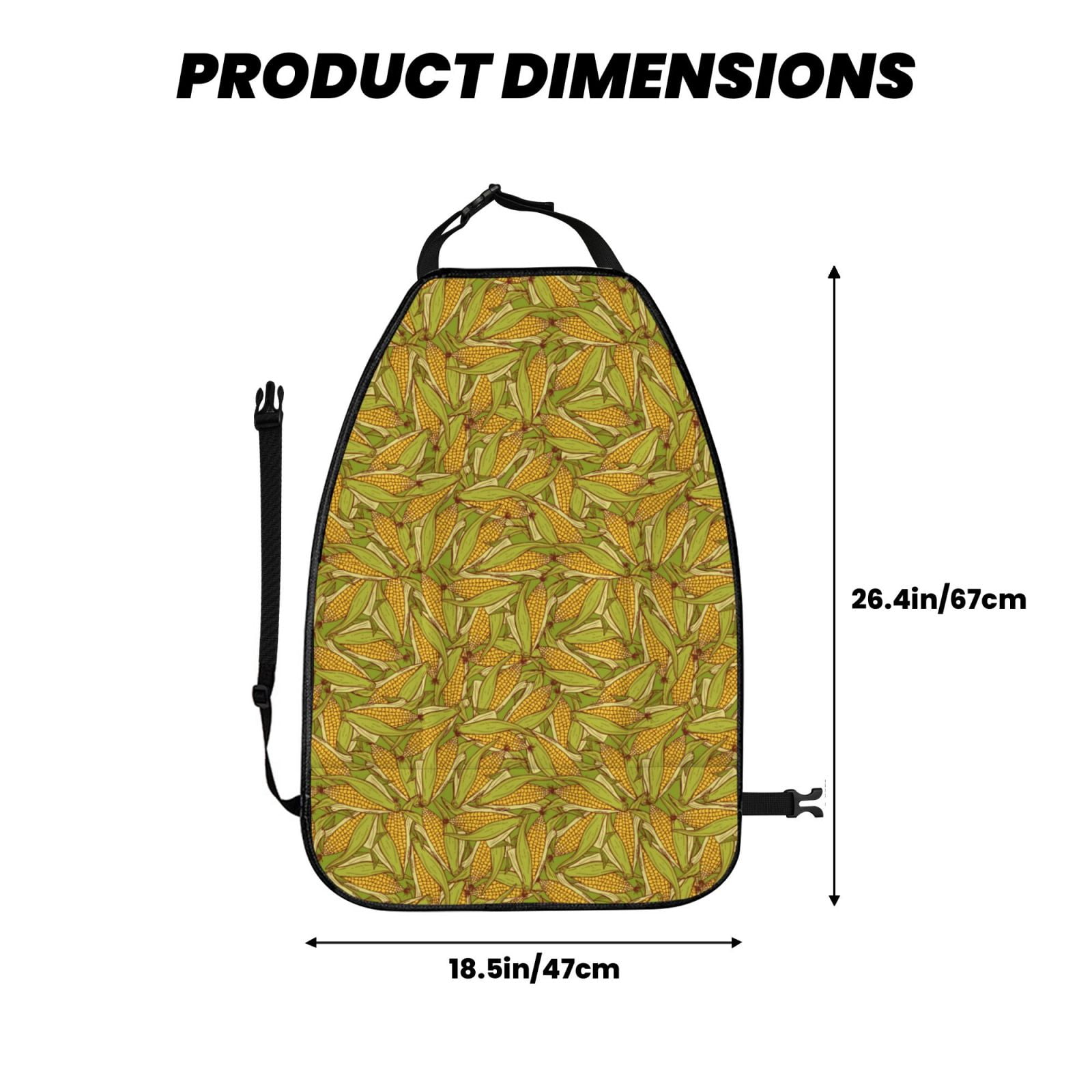 Xecao Corn 6 Pattern Car Seat Back Protector 2 Pack Large Capacity Pocket, Kick Mats Back Seat Protector