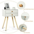 thumbnail image 4 of Side End Table Nightstand Bedroom Room Furniture w/Drawers White, 4 of 5