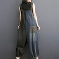 thumbnail image 5 of Clearance!lulshou Jumpsuit Pants for Women Women's Denim Jumpsuit Pants Pocket Button Loose Denim Jumpsuit Pants Strap Pants, 5 of 9