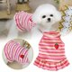 thumbnail image 2 of Ropa de mascotas para perros y gatos Vestido de rayas de fresa Verano Poliéster suave Cómodo interior al aire libre desgaste, 2 of 6