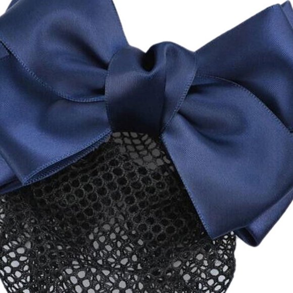 Bowknot Snood Net Barrette Bowknot Hair Snood Bowknot Hair Clip Bun Cover Bowknot Snood Net Bowknot Hair Snood Net Elegant Women Barrette Hair Clip Bun Cover For Waitress Nurse