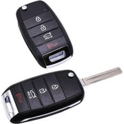 HQRP 2-Pack Flip Keys Fob Keyless Entry Remote Replacement for KIA Sorento Soul Optima Carens Sportage 2013 2014 2015 2016