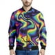 thumbnail image 3 of Chaqueta con cremallera psicodélica abstracta para hombre, sudadera de gran tamaño con estampado 3D, chaquetas bomber de manga larga para primavera y otoño para mujer, 3 of 5