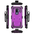 thumbnail image 2 of Galaxy S9 Plus Case, Mignova Heavy Duty Full Body Protective Case with Kickstand, Build-in Screen Protector and Belt Swivel Clip for Samsung Galaxy S9 Plus Smart Cell Phone(Purple), 2 of 8