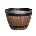 thumbnail image 4 of Pot de Fleurs en Résine Imitation Tonneau en Bois, 4 of 8