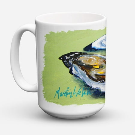 

Carolines Treasures MW1102CM15 Oysters Two Shells Coffee Mug 15 oz 15 ounce multicolor