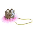 thumbnail image 4 of Corona Vestido de Lujo para Fiesta de Cumpleaños de Bebé de Seis Meses Decoración de Pelo de Bebé Apoyo de Fotografía Plata Baoblaze Sombrero de corona de cumpleaños, 4 of 6