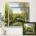 thumbnail image 4 of Designart 'The River In Silent Green Nature Through Birches' Traditional Framed Art Print, 4 of 4