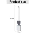 thumbnail image 2 of Cepillo para inodoro flexible de silicona, sistema de limpieza para inodoro, varita para inodoro de pared, mango largo antideslizante MFZFUKR BST3046921-1, 2 of 7