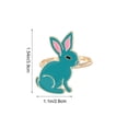 thumbnail image 3 of karymi Metal Enamel Easter Egg Napkin Ring with Bunny Ear Design 1.6x1 Inch for Western Restaurant Family Table Setting Cute Holiday Dinnerware Home Decor, 3 of 6