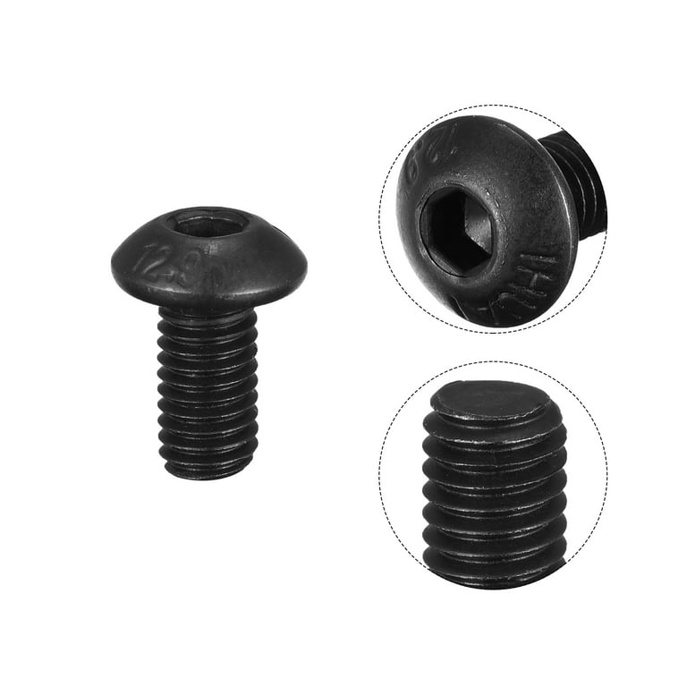 Uxcell M3x10mm Hex Socket Button Head Cap Bolts Screws Alloy Steel Black  100 Pack 