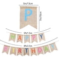 thumbnail image 2 of Banderines de arpillera CHAO 13 piezas con texto Happy Birthday Decoración para fiestas, 2 of 5