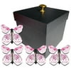 Black Exploding Butterfly Box With Gender Reveal Flying Butterflies