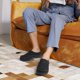 thumbnail image 3 of Pantufla Zigzagger 9‑10 negro azabache estilo mocasín sin cordones, 3 of 9