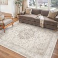 thumbnail image 4 of WIPONKEN 5x7 Area Rugs for Living Room Bedroom Dining Room Office Farmhouse, Machine Washable Non Slip Vintage Persia Rug Beige, 4 of 8