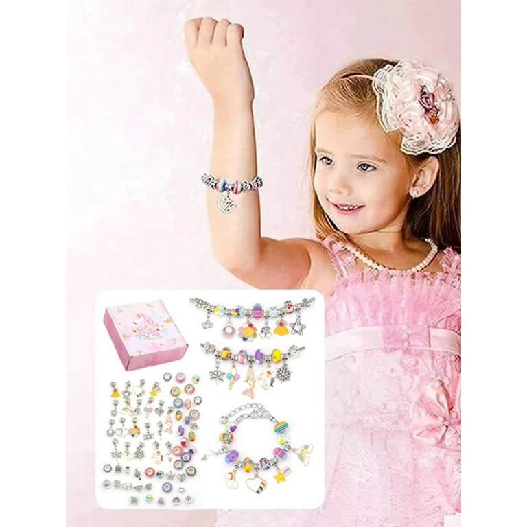 DIY Bracelet Making Kit for Girls,Charm Bracelets Kit with Beads