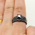 thumbnail image 3 of Anillos de diamantes de doble fila cómodos de usar para regalos de cumpleaños Regalos de Año NuevoNúmero 6M, 3 of 5