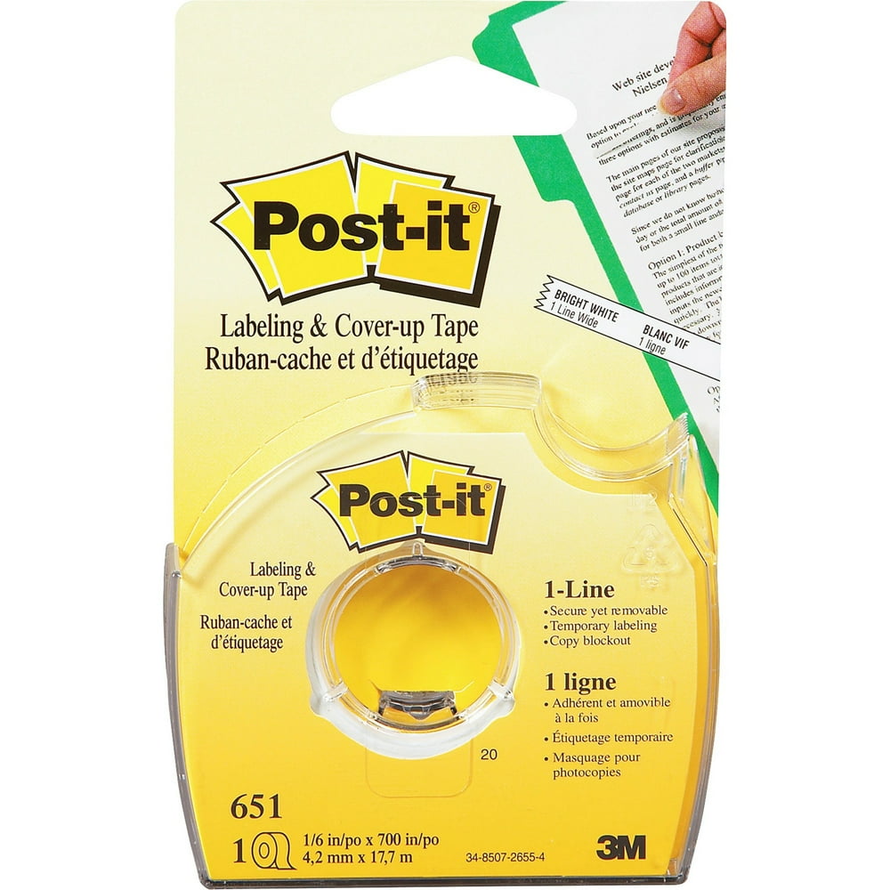Postit®, MMM651, Labeling/Coverup Tape, White