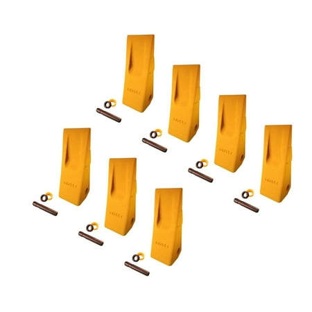 

7 Caterpillar J400 Style Bucket Dirt Teeth w Pins & Retainers- 7T-3402